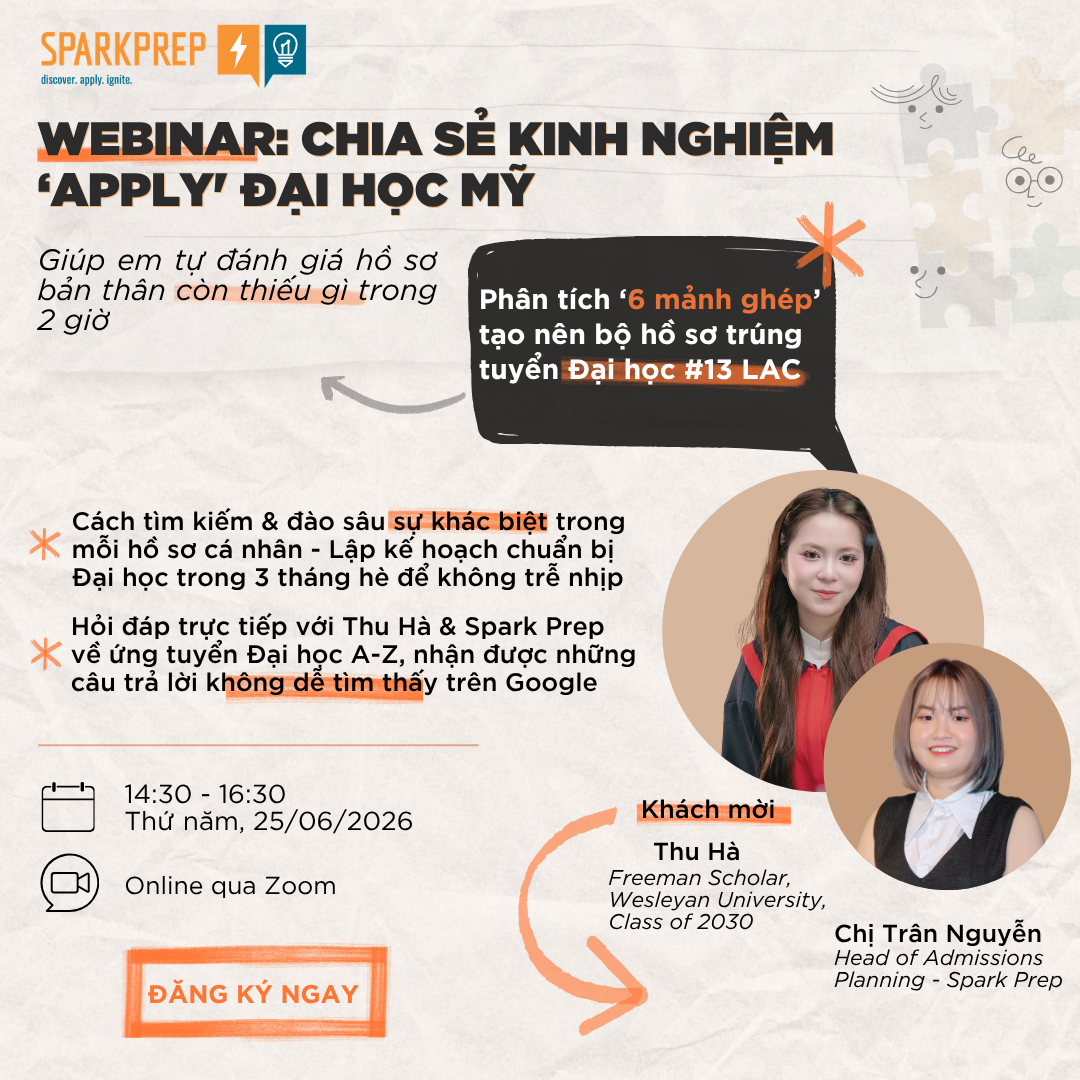 Hành trình chạm tới Học bổng Toàn phần tại Wesleyan của một Freeman Scholar