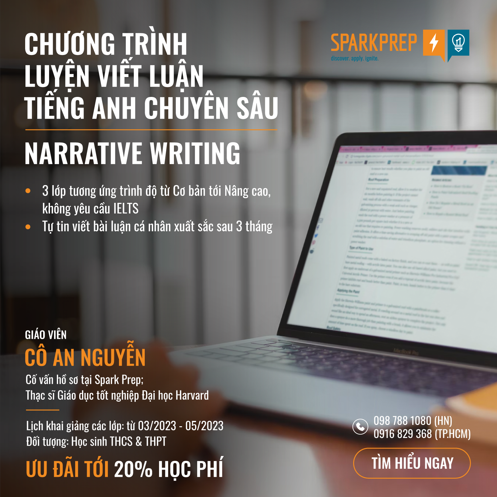 Chương trình Luyện Viết Tiếng Anh Chuyên sâu Narrative Writing